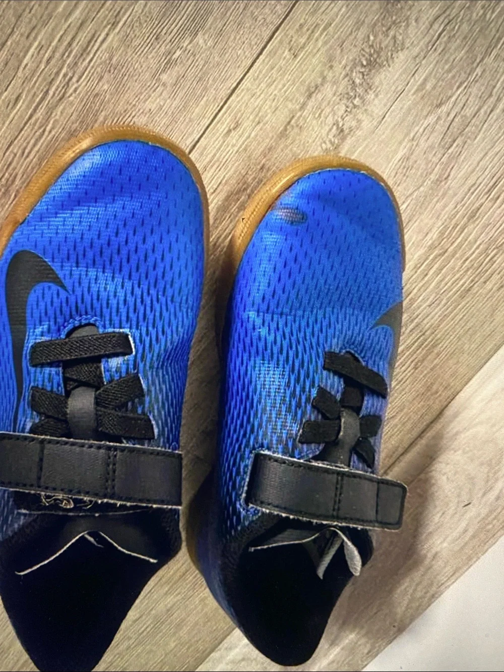 Nike Kids Blue and Black Indoor Soccer Sneakers